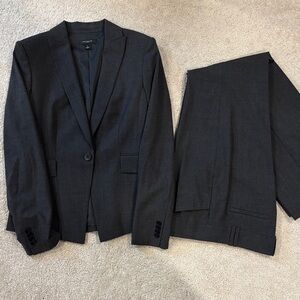 Ann Taylor fully lined wool  Charcoal Suit Set
